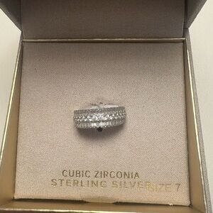 NWT Sterling Silver Cubic Zirconia Ring - Size 7
